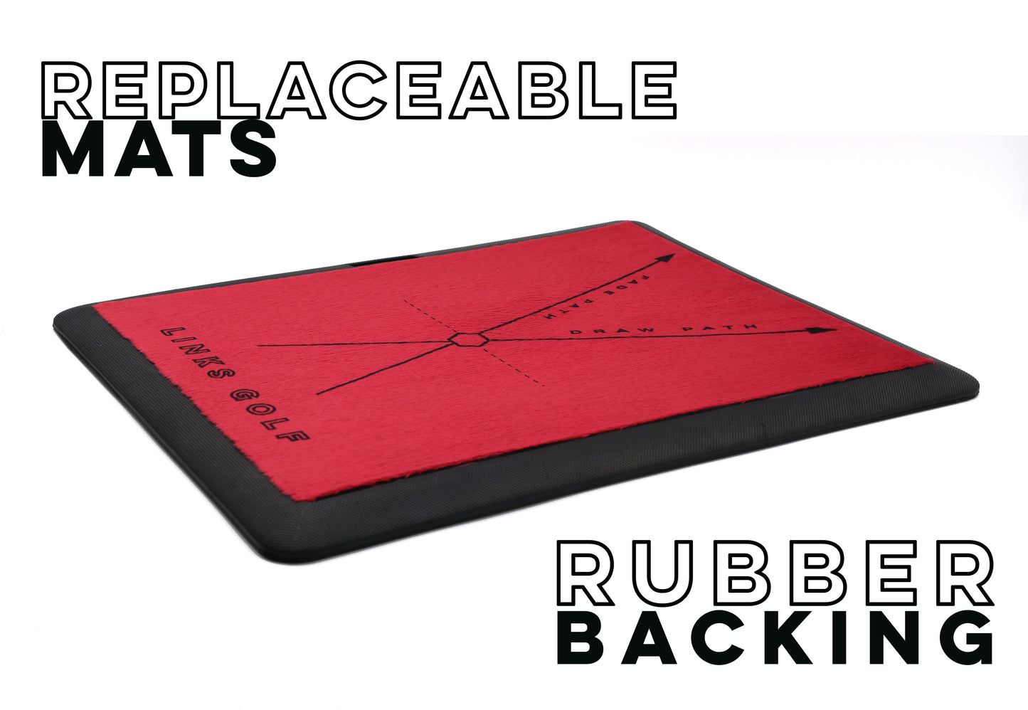 LINKS GOLF Impact Mat - Divot Board for Immediate Feedback - Replaceable Mats