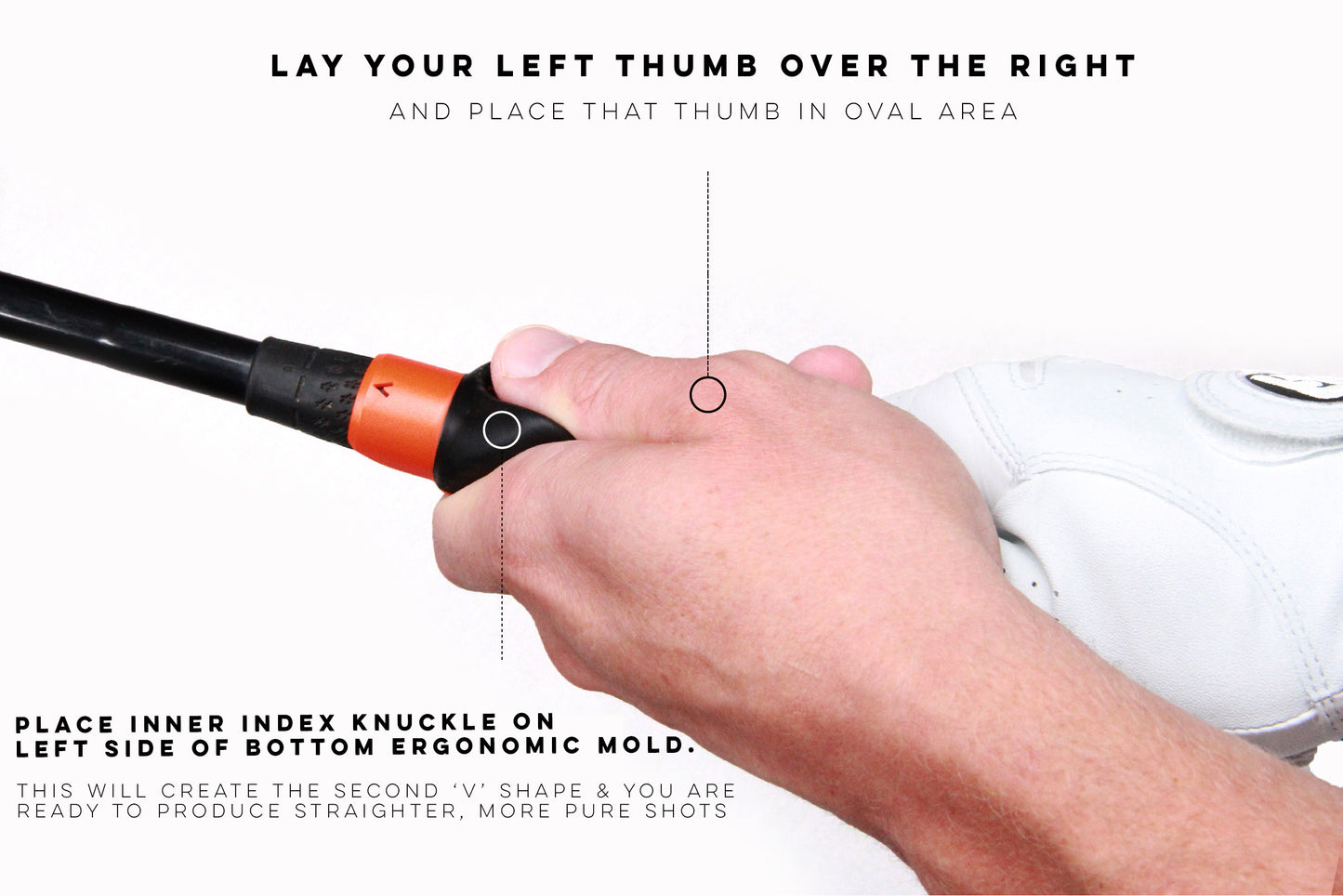 LINKS GOLF GRIP TRAINER - LEFT HANDED -IMPROVE HAND POSITION