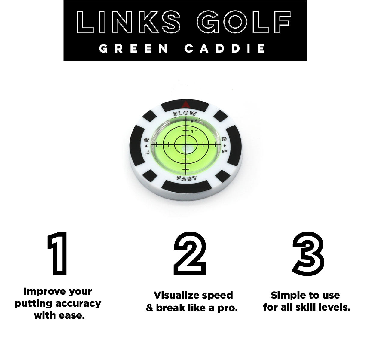 Links Golf Green Caddie Ball Marker